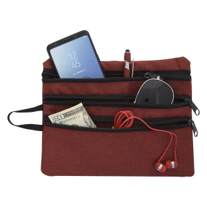 Heathered Tech Accessory Travel Bag